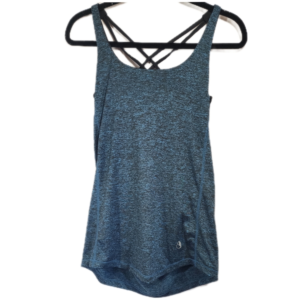 Icyzone workout top with built in padded bra and crisscrossed back size M